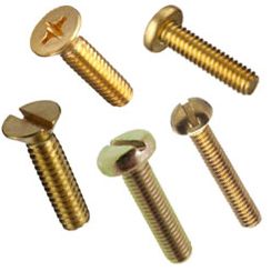 MTS SCREW RND HD SLOT BRASS 12BA X 1/2